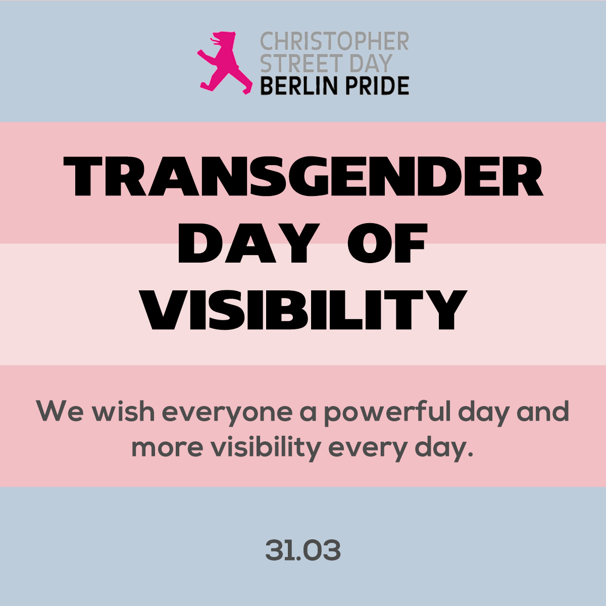Transgender Day of Visibility Berlin Pride CSD Berlin