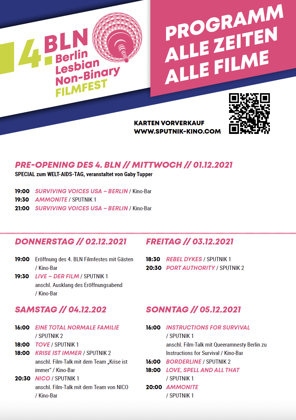 20. Berlin Lesbian Non Binary Filmfest   CSD Berlin