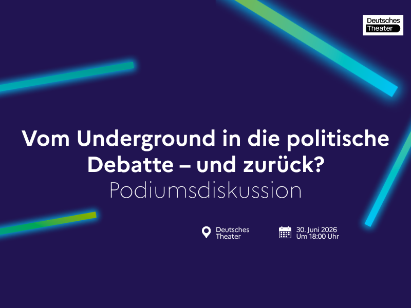 Podiumsdiskussion: Vom Underground in die politische Debatte – und zurück?