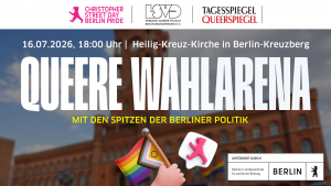 Queere Wahlarena mit den Spitzen der Berliner Politik